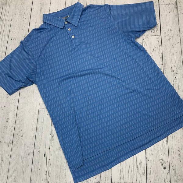 adidas blue stripe golf polo - His XL