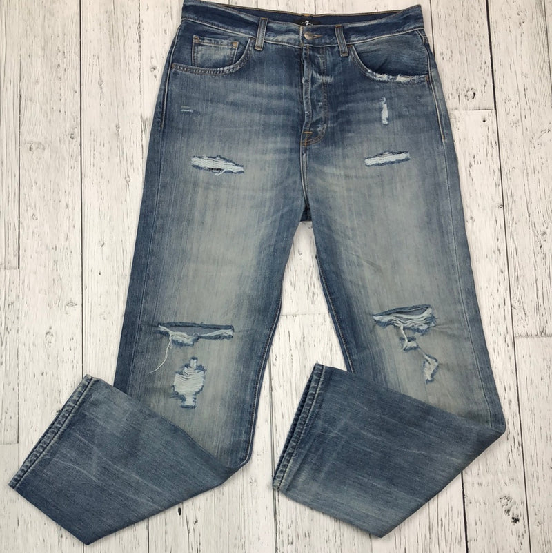 7 For All Mankind easy straight distressed jeans - Hers M/29