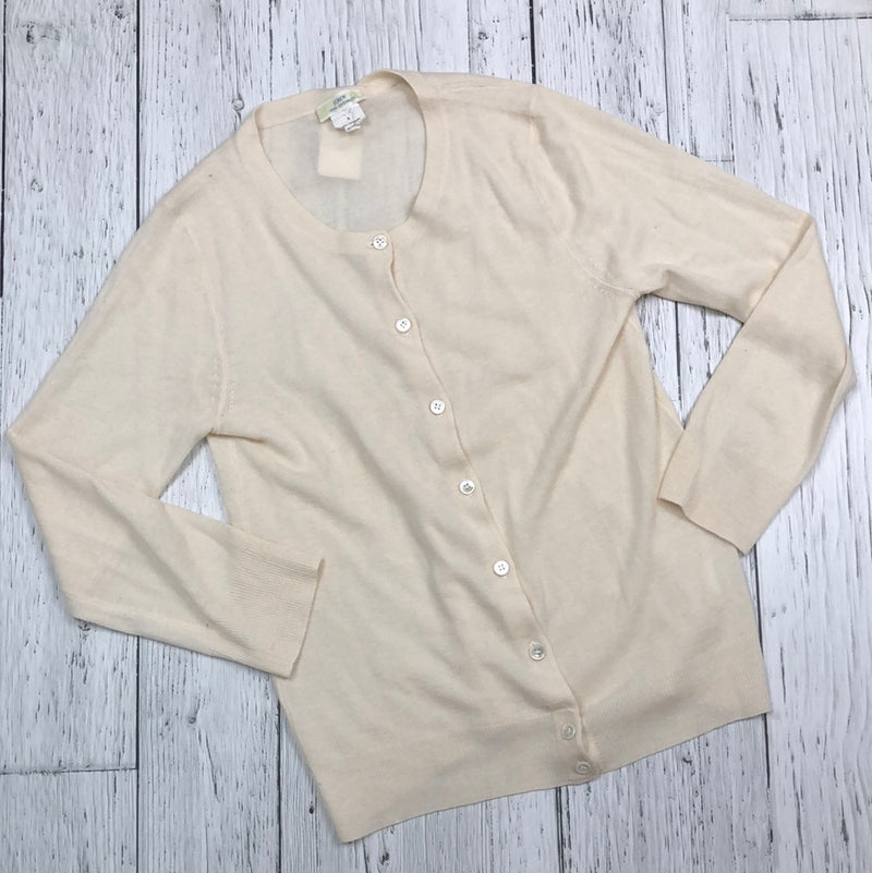 J. Crew white button up sweater - Hers S