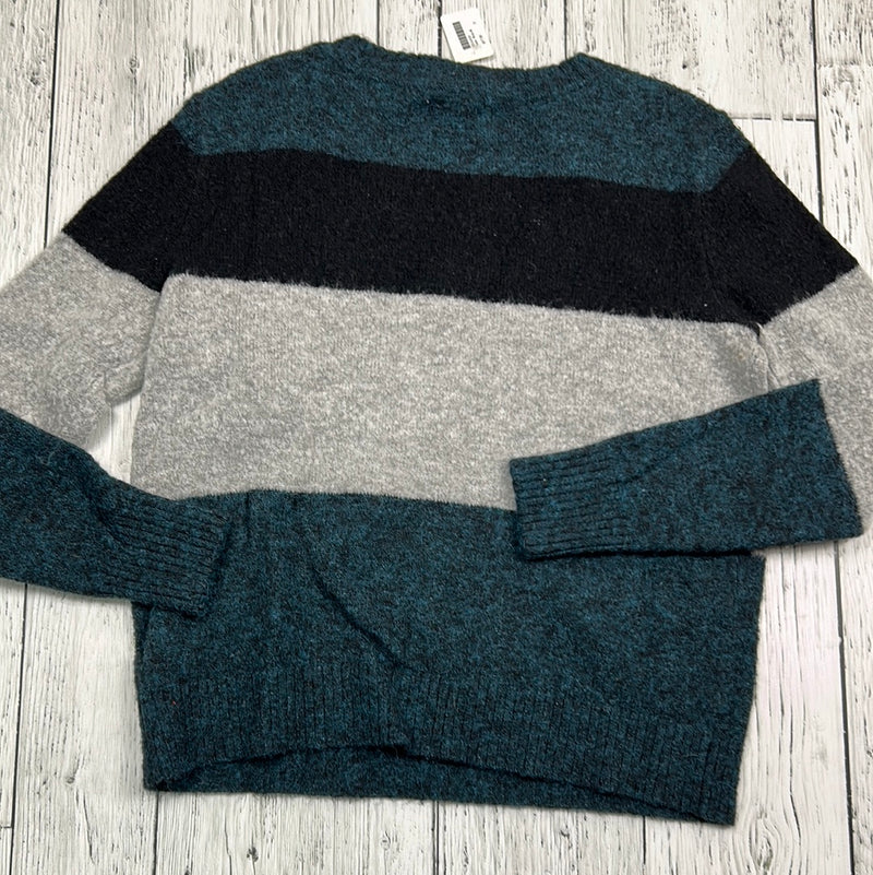 American Eagle grey/blue knit sweater - Hers M