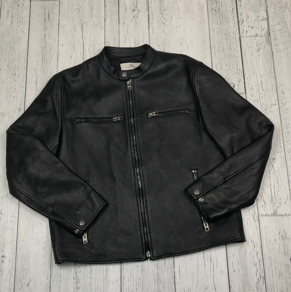 Coach black leather jacket - His XL