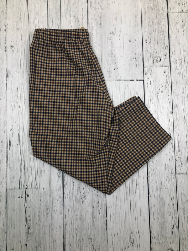 J.Crew brown/blue checkered pants - Hers 6