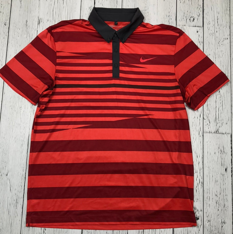 Nike red stripe golf polo - His L