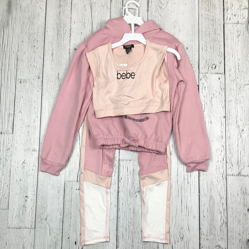 Bebe pink shirt hoodie leggings - Girl 10-12