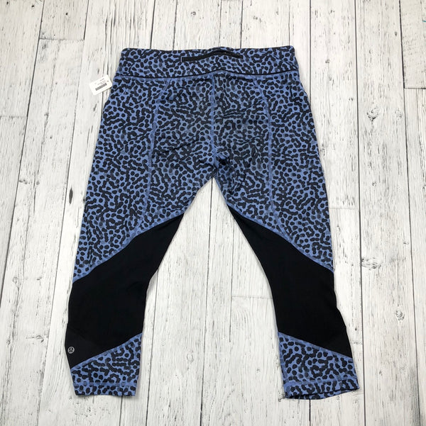 lululemon blue and black pattern leggings - Hers 10