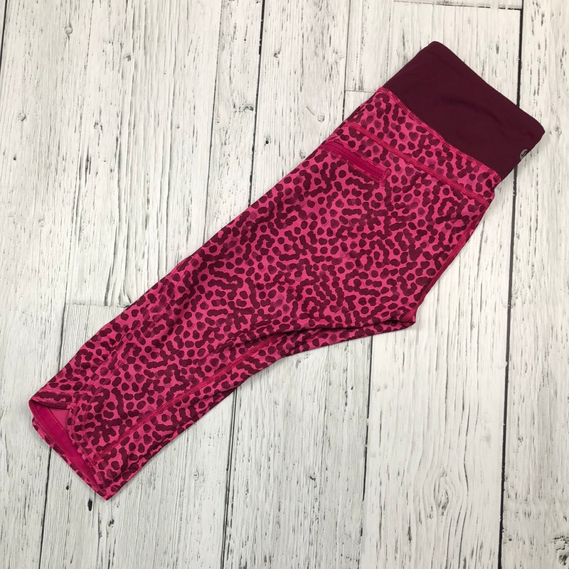 lululemon pink patterned crop leggings - Hers 8