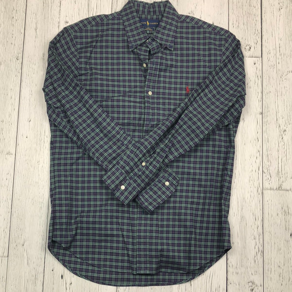 Ralph Lauren green blue plaid flannel - Hers L