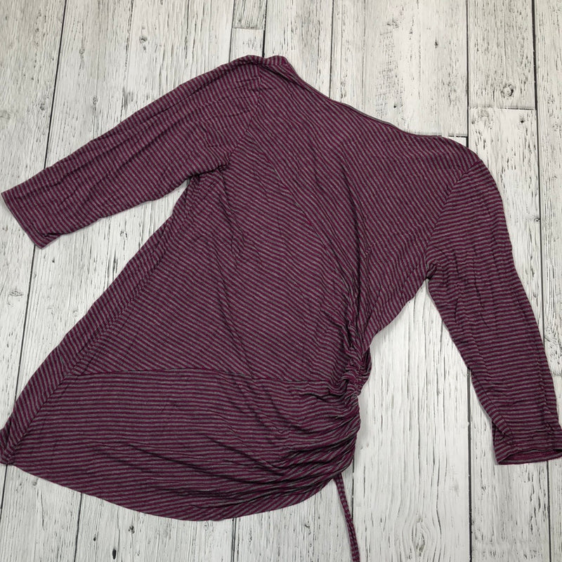 Jessica Simpson purple/grey stripe maternity shirt - Ladies L