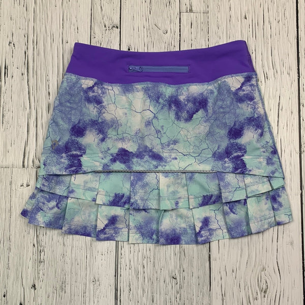 ivivva Blue/Purple Pattern Pleated Skirt - Girls 8