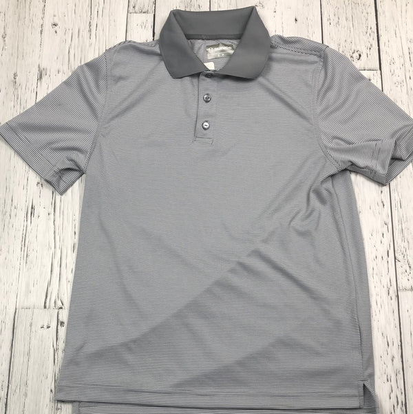 Sunice Grey Striped Golf Polo Shirt - His S