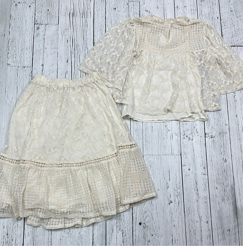 Zara Ivory White Lace Outfit Set - Girls 11/12