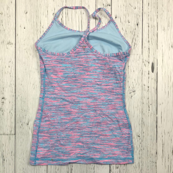 ivivva blue pink patterned tank top - Girls 10