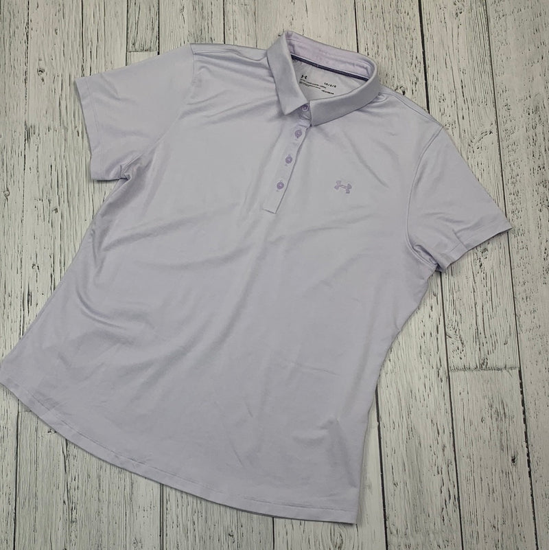 Under Armour light purple polo golf t-shirt - Hers L