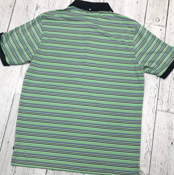 Puma Golf Green Stripes Polo Shirt - His M