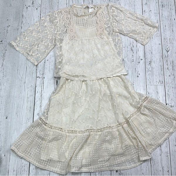 Zara Ivory White Lace Outfit Set - Girls 11/12