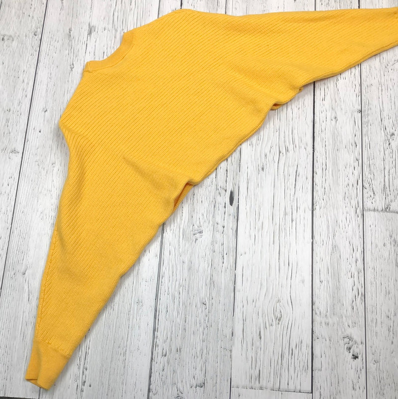 Wilfred Free Aritzia yellow knit crop sweater - Hers XS