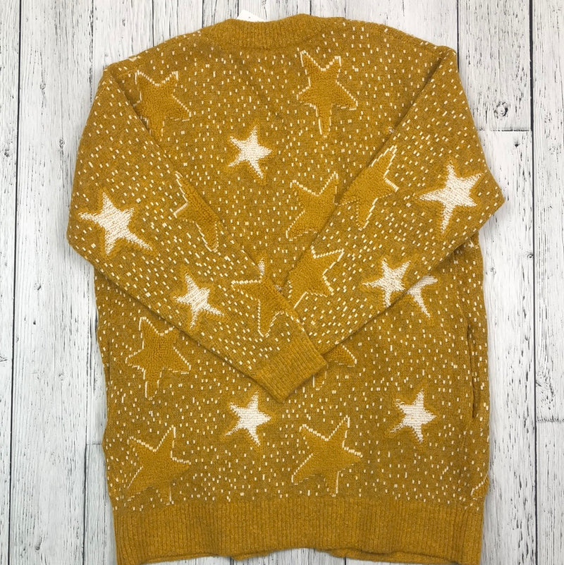 Zara mustard yellow/white star knitted cardigan - Girl 14