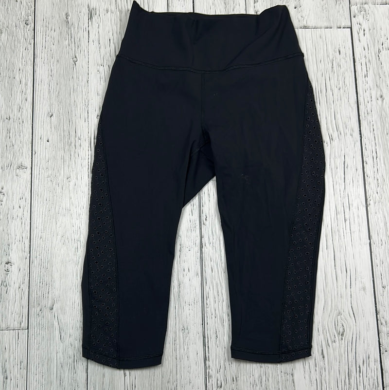 lululemon black crop leggings - Hers 8