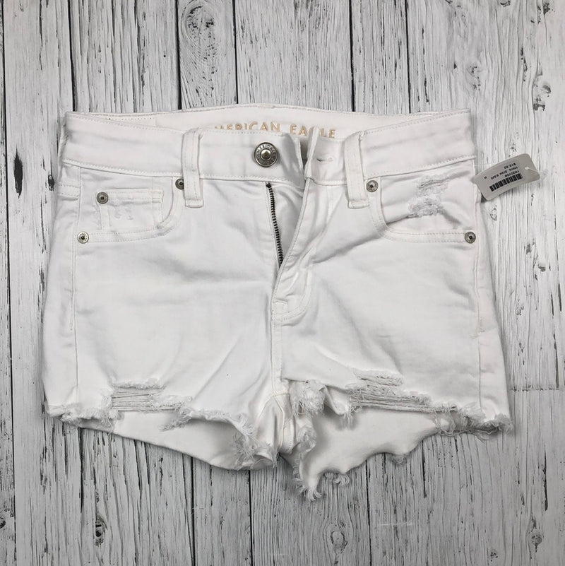 American Eagle white jean shorts - Hers XS/0
