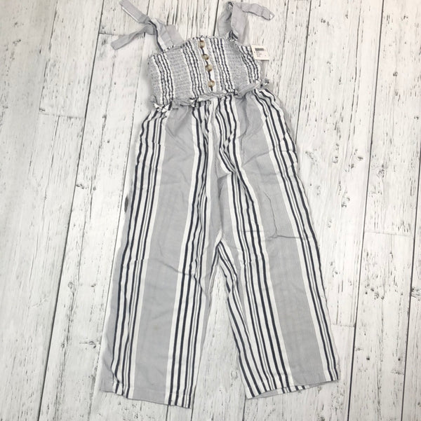 Japna Girls grey/white striped romper - Girl 8