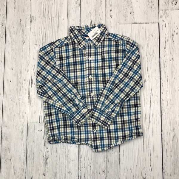 Gymboree blue/green plaid shirt - Boys 5