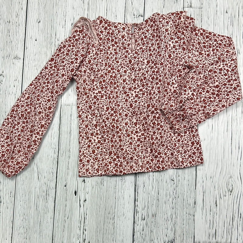 Zara red floral shirt - Girls 7