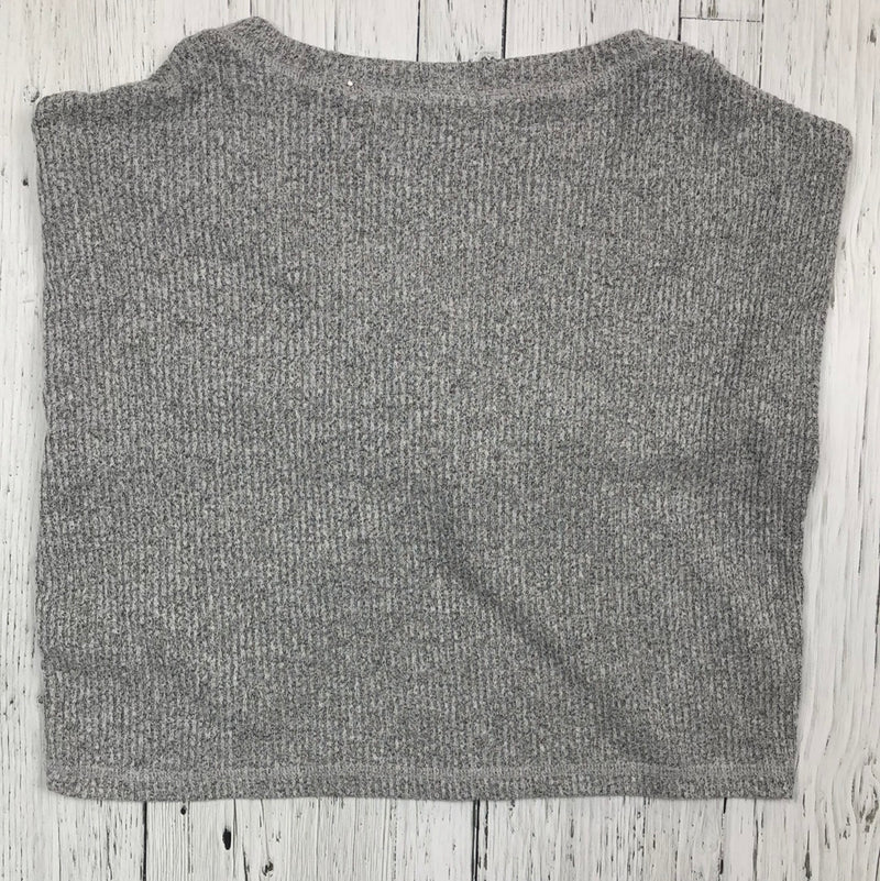 Garage grey cropped long sleeve shirt - Hers S